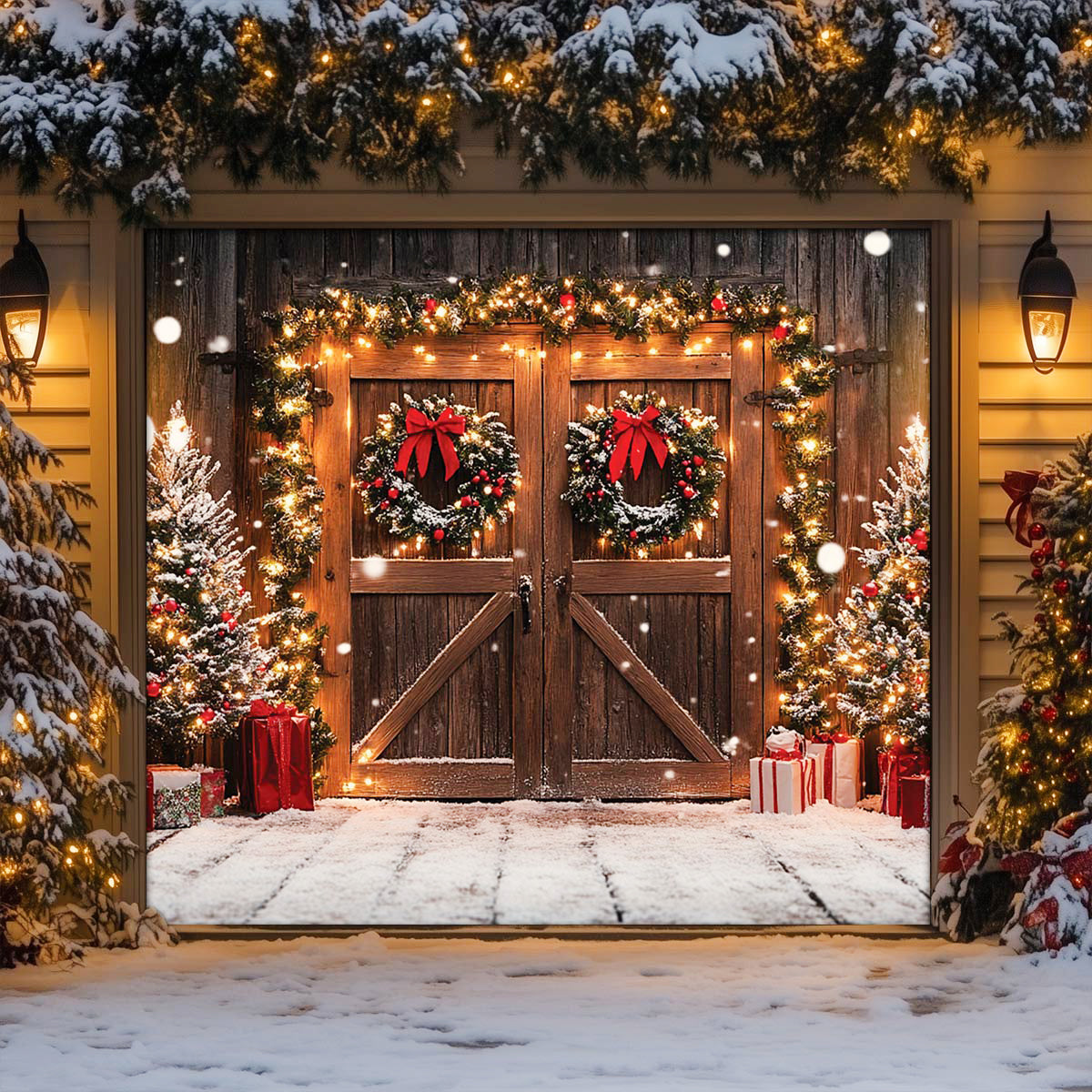 Shineful Garage Door Banner Decoration - Festive Garage