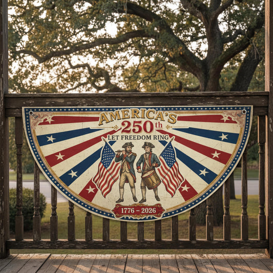 Shineful Decorative Fan Flag America 250th Anniversary Patriotic