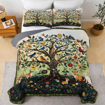 Shineful All Season Quilt 3-Piece Set Enchanted Forest Wildlife