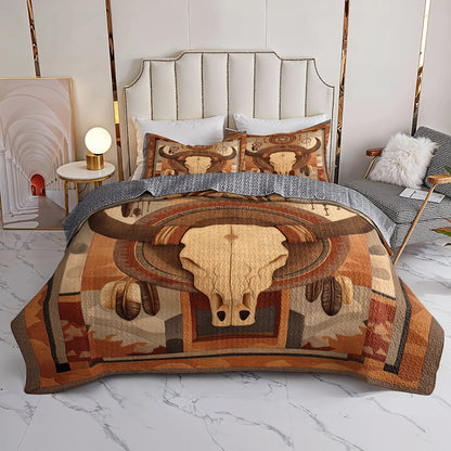 Shineful All Season Quilt 3-Piece Set Totem of Land