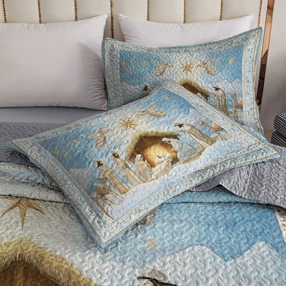 Shineful All Season Quilt 3-Piece Set Holy Night Nativity