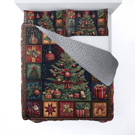 Shineful All Season Quilt 3-Piece Set Christmas Tree