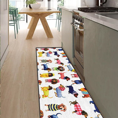 Shineful Ultra-Thin Non Skid Floor Mat, Kitchen Rugs Dachshund Amazing Stylish