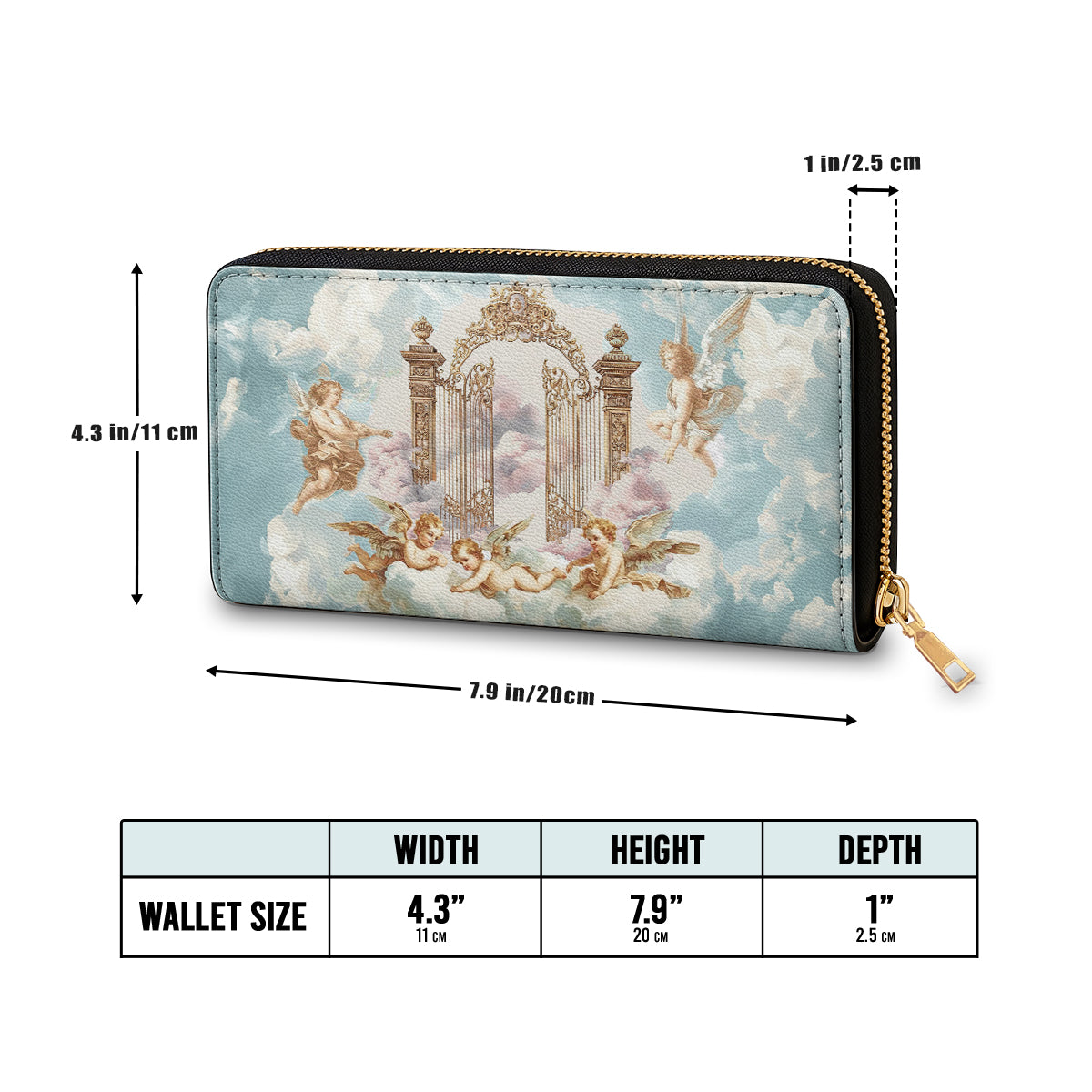 Shineful Leather Clutch Purse With Wristlet Strap Handle Heaven’s Gate