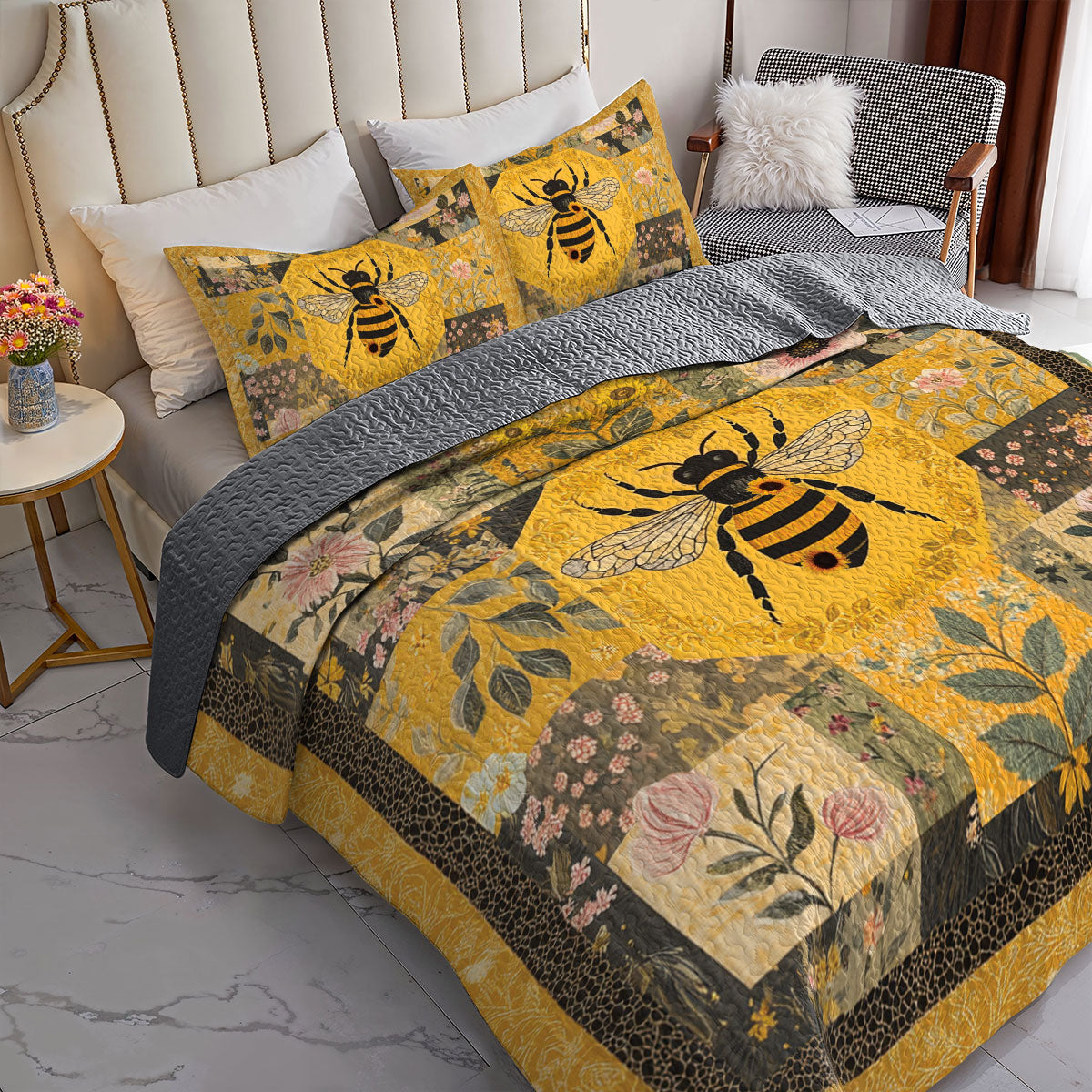 Shineful All Season Quilt 3-Piece Set Bee Pretty
