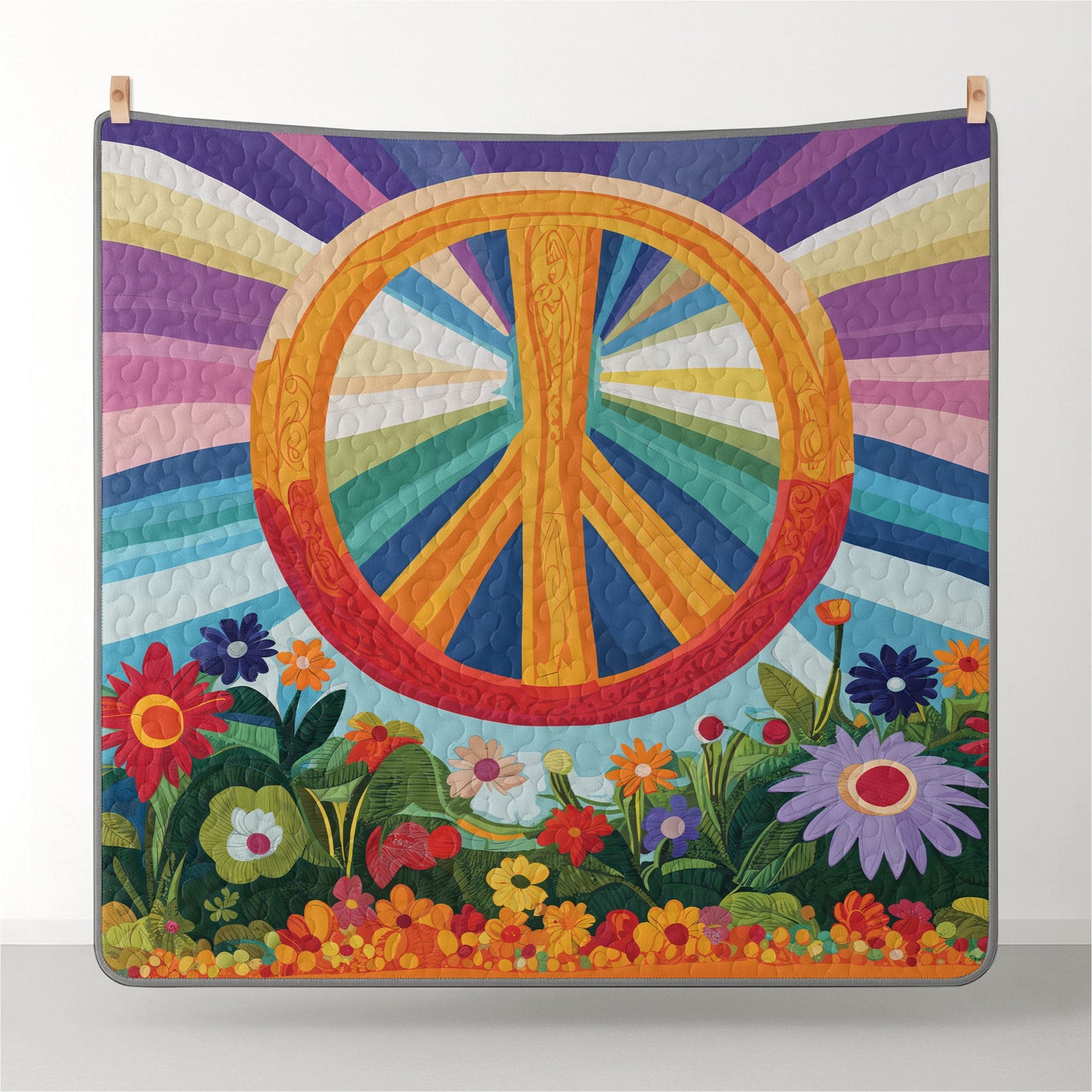 Shineful Quilt 3-Piece Set Peace Bloom