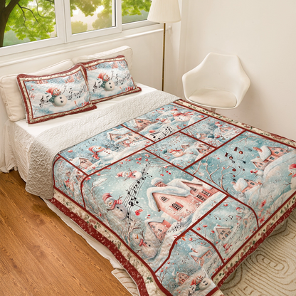 Shineful All Season Quilt 3-Piece Set Christmas Snowy Serenade