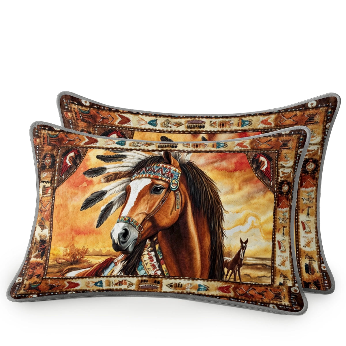 Shineful All Season Quilt 3-Piece Set Majestic Stallion