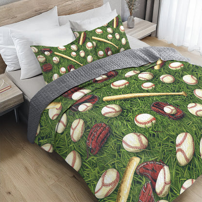 Shineful All Season Quilt 3-Piece Set All-Star Baseball