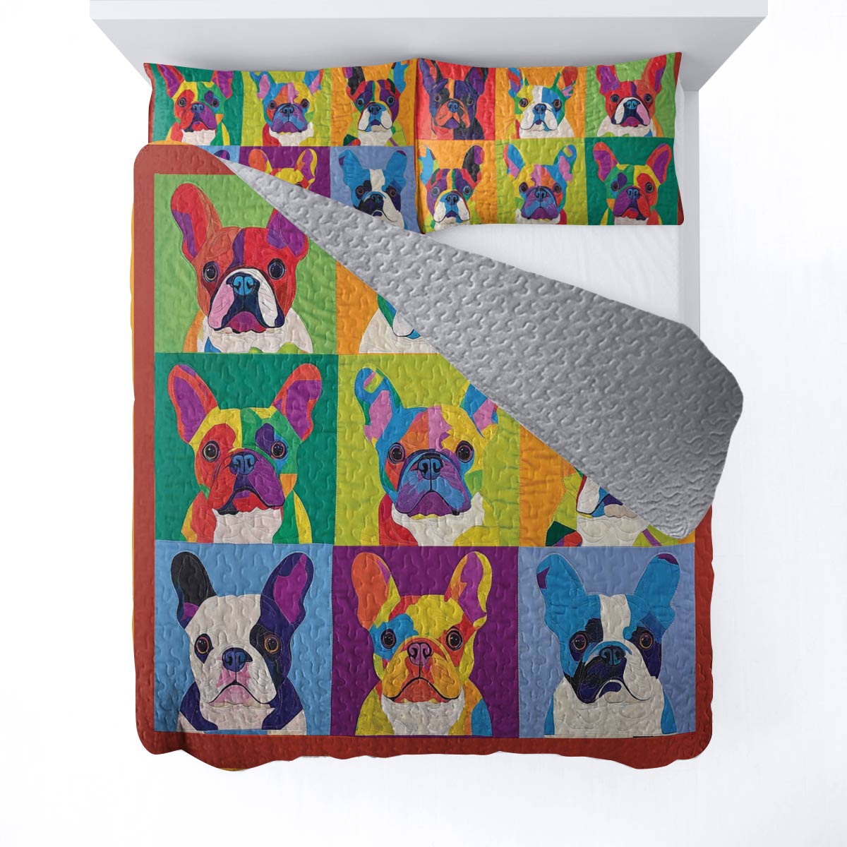 Shineful All Season Quilt 3-Piece Set Vibrant Bulldogs