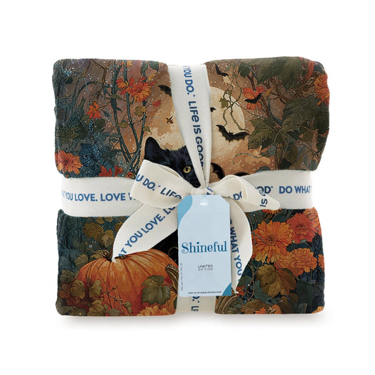 Shineful Fleece Blanket Cat Autumn Enchantress