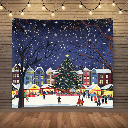 Shineful Garage Door Banner Decoration - Christmas Market