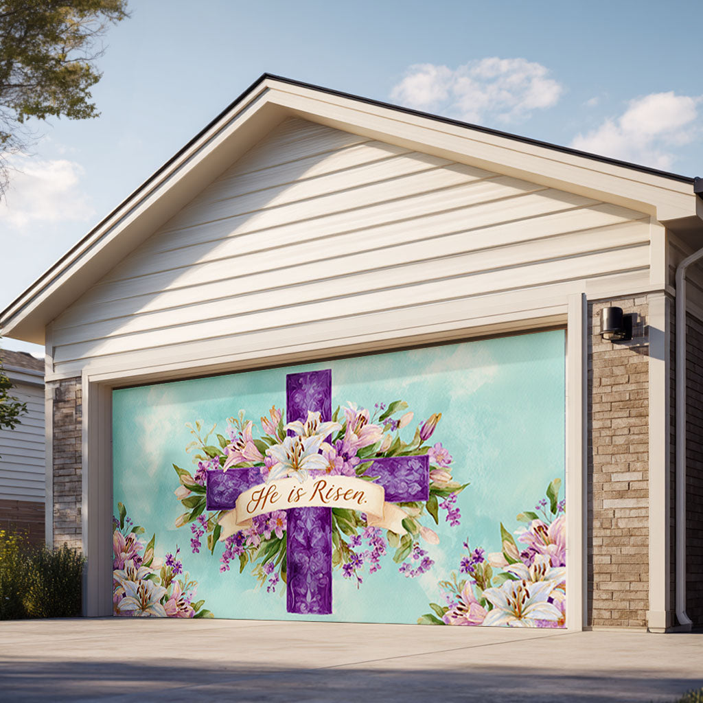 Shineful Garage Door Banner Decoration Catholic Resurrection