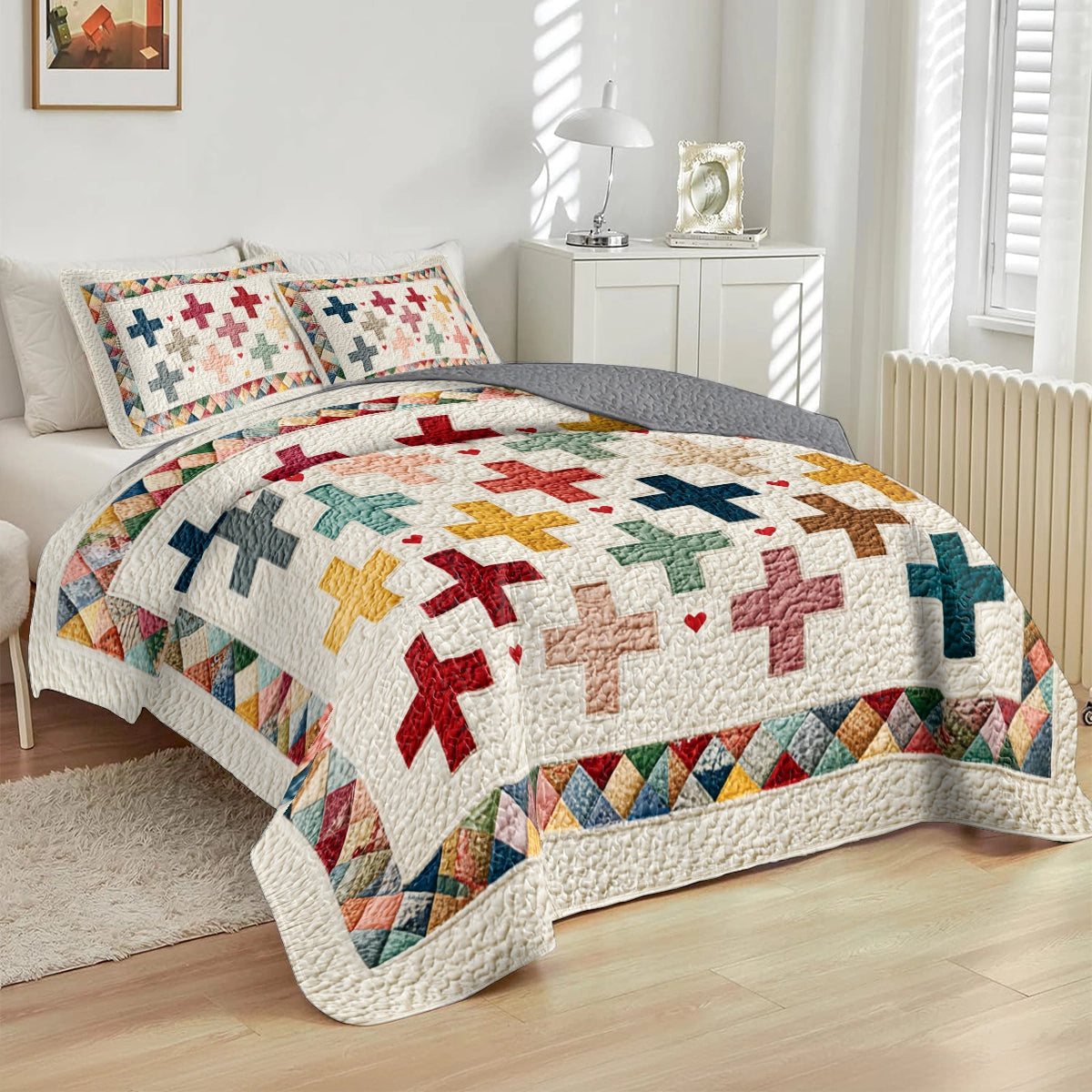 Shineful All Season Quilt 3-Piece Set Classic Patchwork