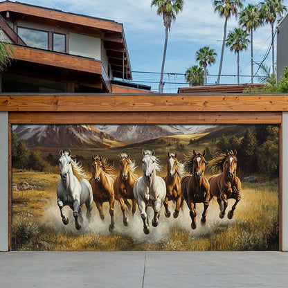 Shineful Garage Door Banner Decoration Wild Run Majesty