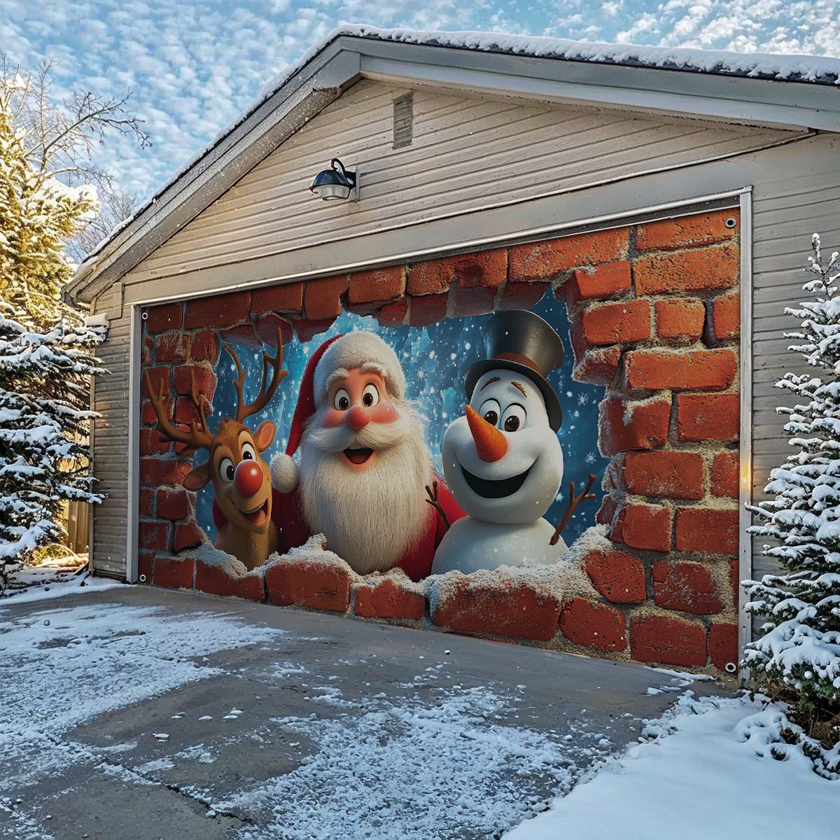 Shineful Garage Door Banner Decoration Christmas Fun