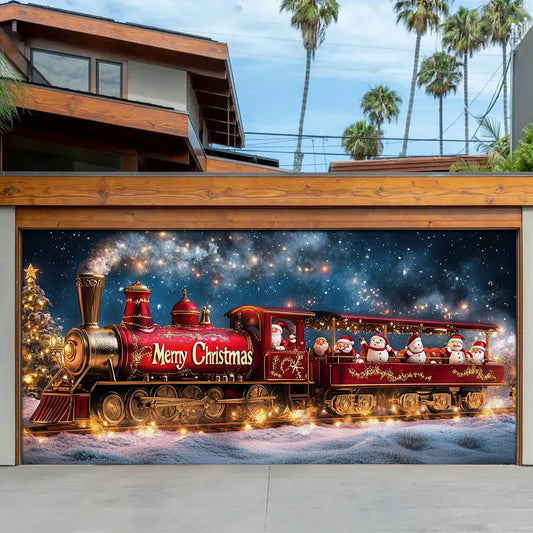 Shineful Garage Door Banner Decoration The North Pole Express
