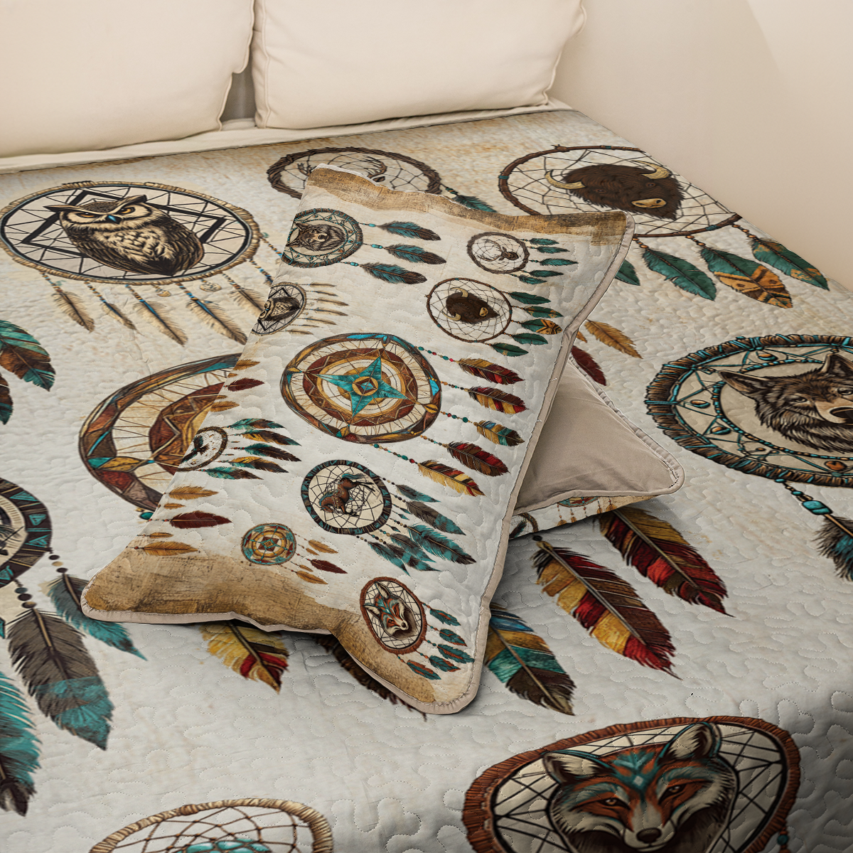 Shineful All Season Quilt 3-Piece Set Spirit Guide Dreamcatcher