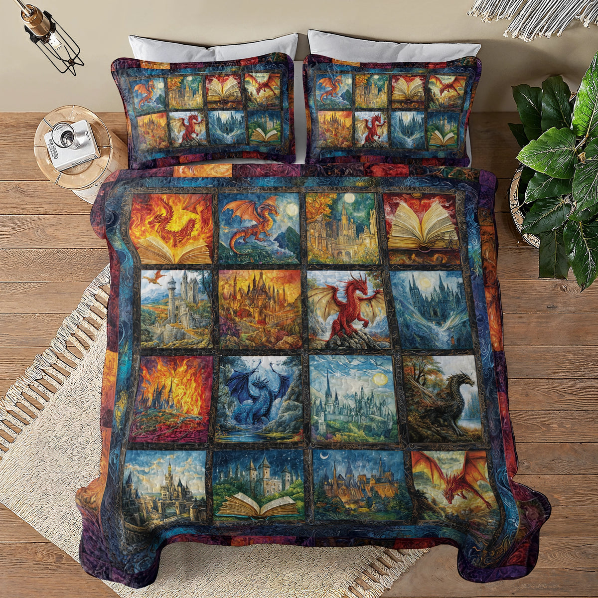 Shineful All Season Quilt 3-Piece Set Legend of Dragons