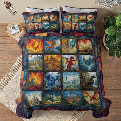 Shineful All Season Quilt 3-Piece Set Legend of Dragons