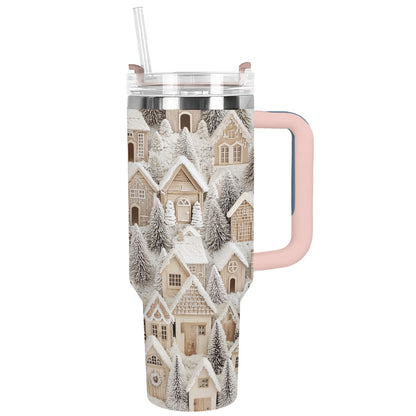 Shineful Glossy Tumbler Snowy Cottage Dreams