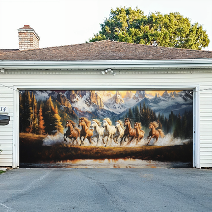 Shineful Garage Door Banner Decoration Freedom Run