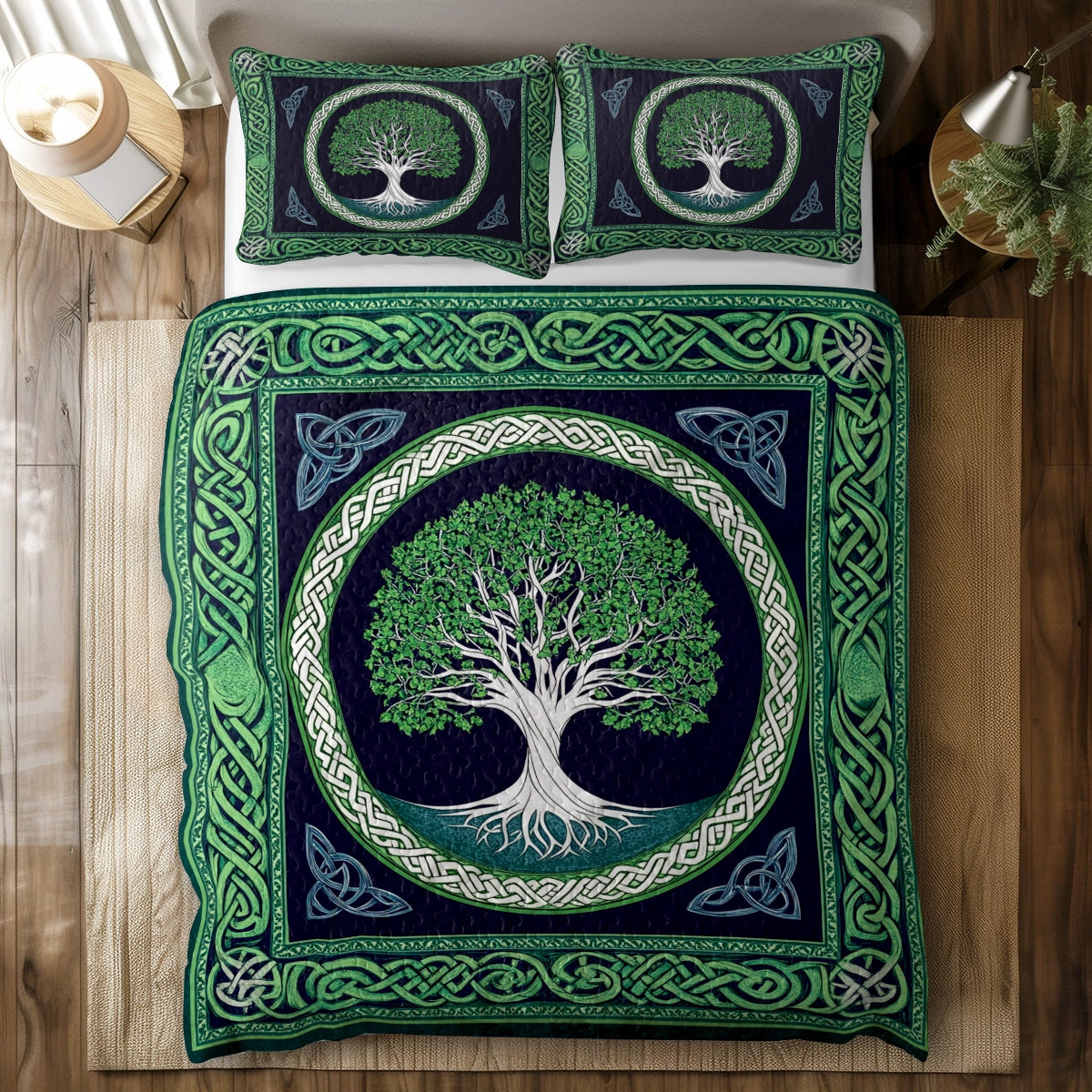 Shineful All Season Quilt 3-Piece Set - Celtic Tree of Life