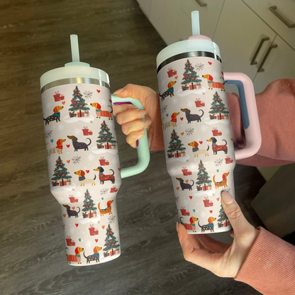 Shineful Tumbler Sample Merry Dachshund Joy