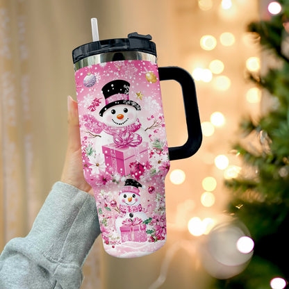 Shineful Tumbler Blushing Snowman Christmas