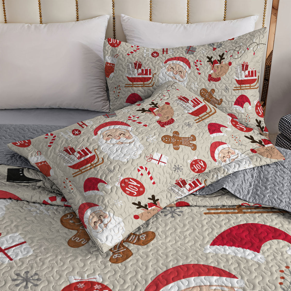 Shineful All Season Quilt 3-Piece Set Christmas Joy