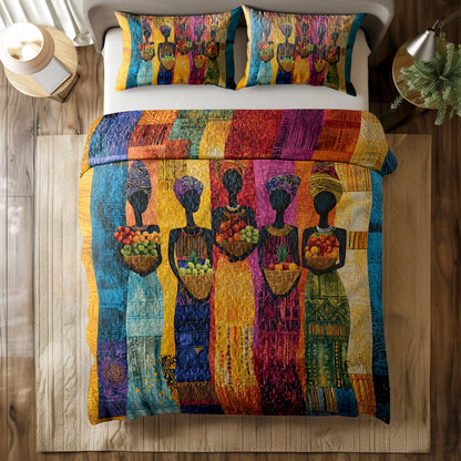 Shineful All Season Quilt 3-Piece Set Traditional Black Women