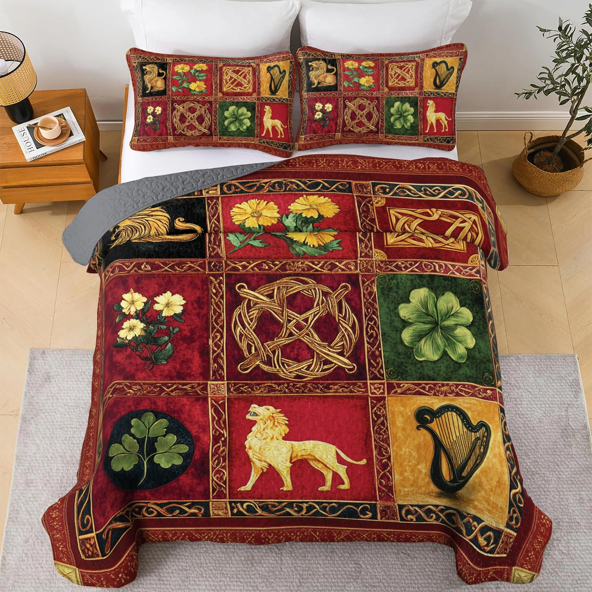Shineful All Season Quilt 3-Piece Set Celtic Charm: Heritage Splendor