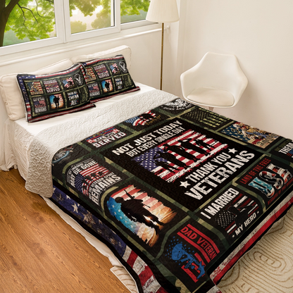 Shineful All Season Quilt 3-Piece Set - Patriotic Veterans