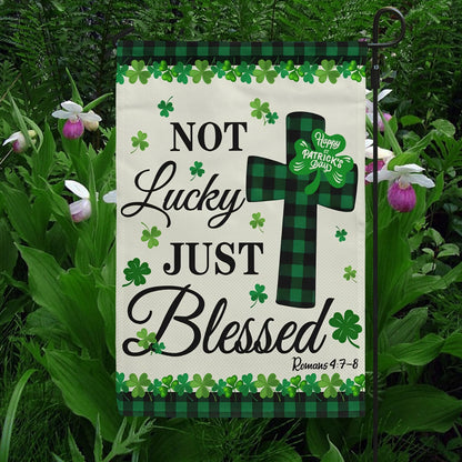 Shineful Gargen Flag 12" x 18" - St. Patrick’s Day Blessing Cross