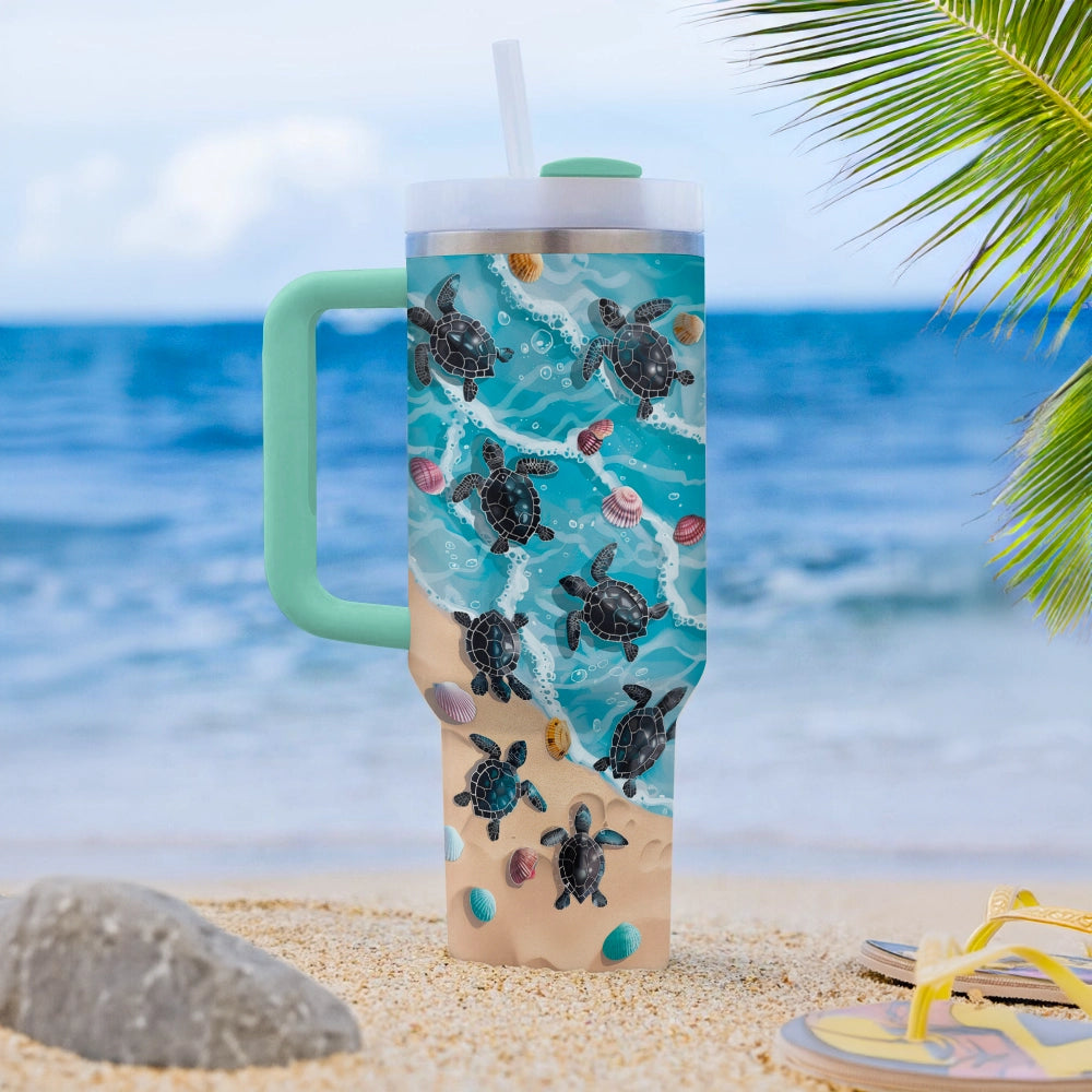 Shineful Tumbler Beach Bound Turtle