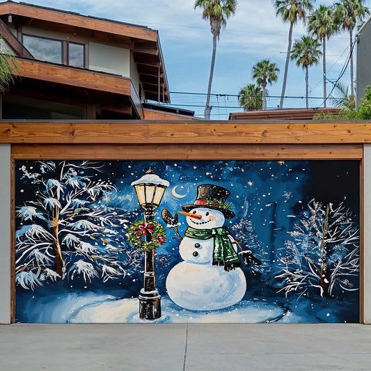 Shineful Garage Door Banner Decoration - Frosty Night