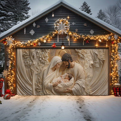 Shineful Garage Door Banner Decoration - Holy Family