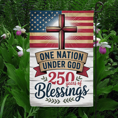 Shineful Gargen Flag 12" x 18" - Faith Over America