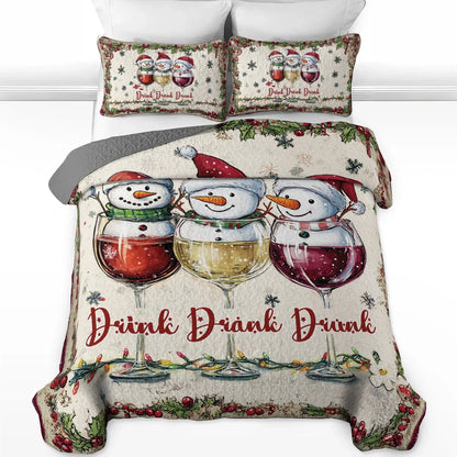 Shineful All Season Quilt 3-Piece Set - Cozy Christmas Vineyard