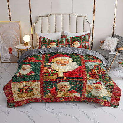 Shineful All Season Quilt 3-Piece Set Santa Claus