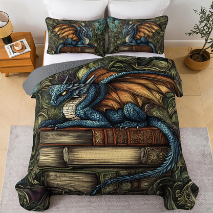 Shineful All Season Quilt 3-Piece Set - Dragon’s Sanctuary