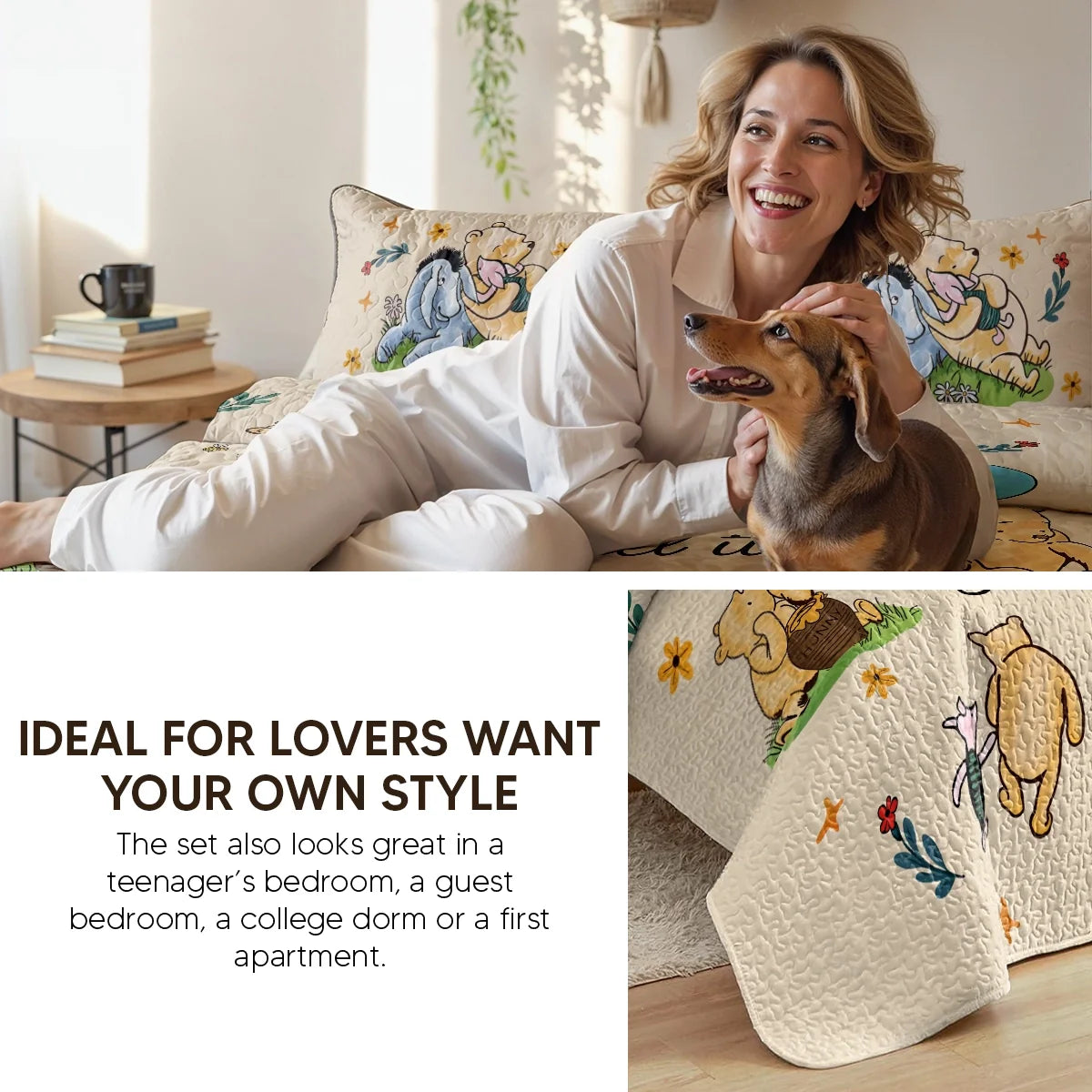 Shineful Quilt 3-Piece Set Pooh The Love