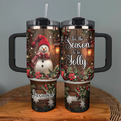 Shineful Tumbler Personalized Jolly Snowman