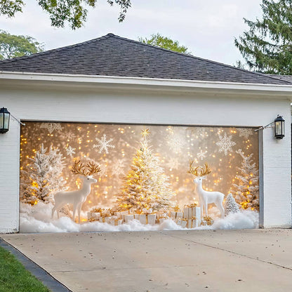 Shineful Garage Door Banner Decoration Twinkling Christmas Night