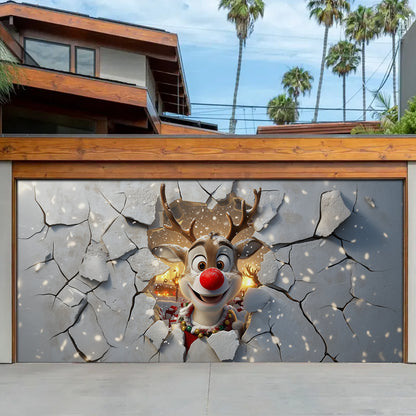 Shineful Garage Door Banner Decoration - 3D Reindeer