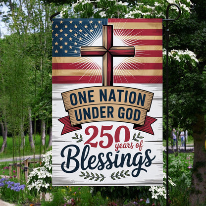 Shineful Gargen Flag 12" x 18" - Faith Over America