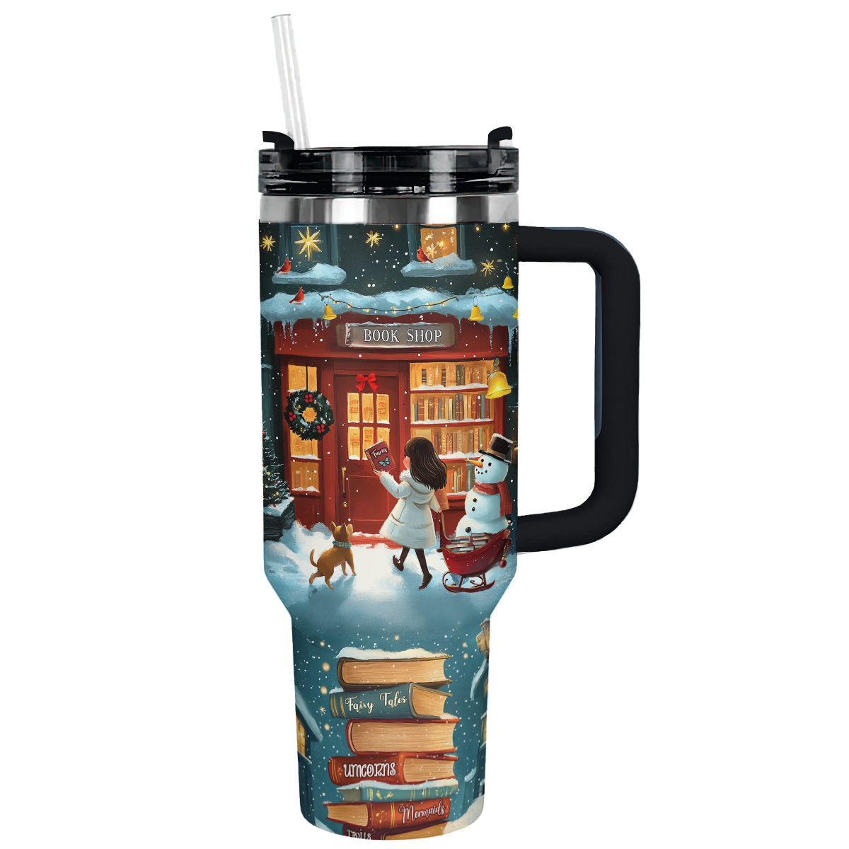 Shineful Tumbler Christmas Little Bookworm