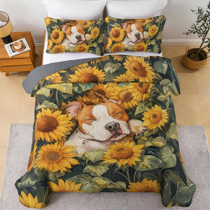 Shineful All Season Quilt 3-Piece Set Sleeping Bulldog