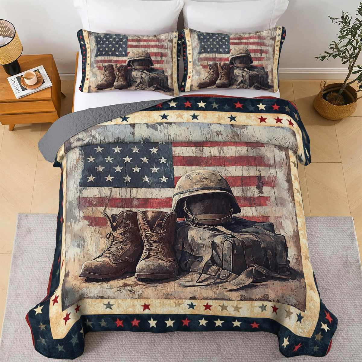 Shineful All Season Quilt 3-Piece Set - Honor & Valor