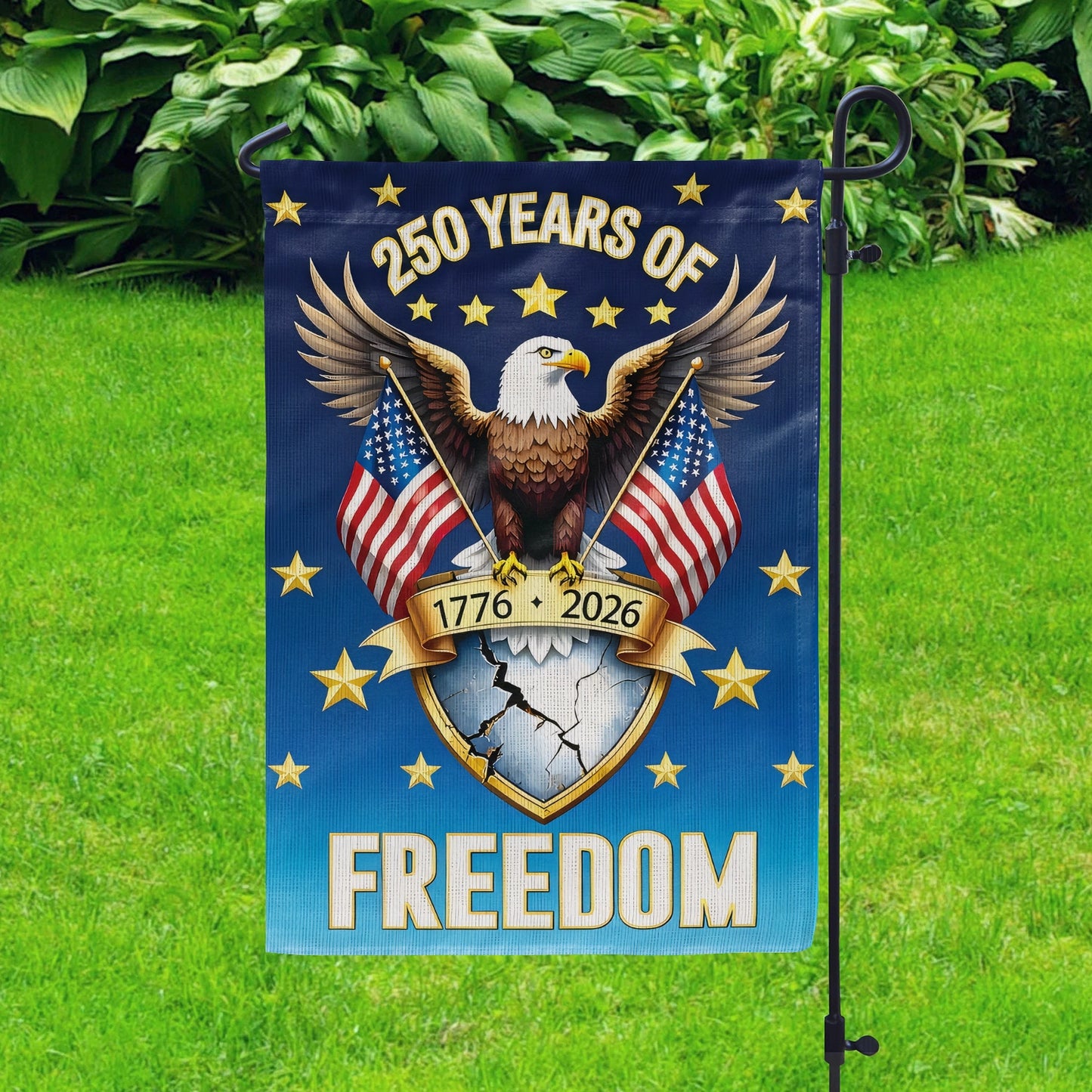 Shineful Gargen Flag 12" x 18" - The Freedom Crest of America